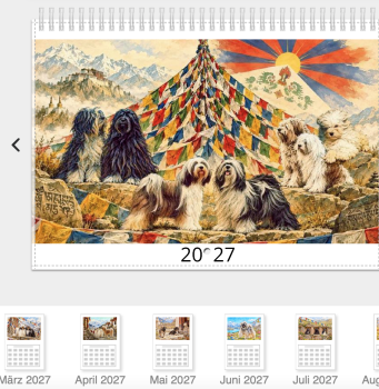 Tibet Terrier Wandkalender 2027 - A Sensitive Kind Edition A4